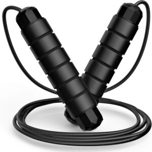 Professiobal Tangle -Free Jump Rope, Adjustable Steel With Berarings - Adults & Childs Use